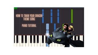 How To Train Your Dragon Theme Song (Synthesia) Piano Tutorial (With Sheet Music) @PianoPianoa