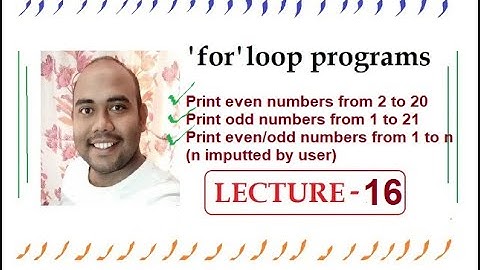 Print even numbers and odd numbers using 