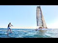 HYDROFOIL Behind a SAILBOAT... Is It Possible?!