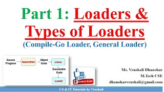 SP 5: Part 1: Loaders & Types of Loaders (Compile-Go Loader, General Loader)