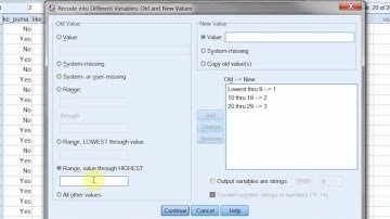 SPSS Grouped frequency table