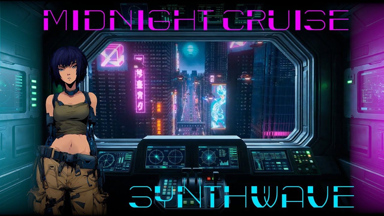 Midnight Cruise - 1 Hour (Synthwave, Cyberwave)