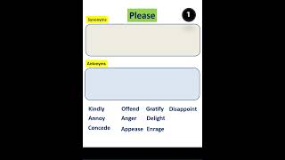 Please - Synonyms and Antonyms