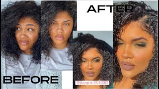 Green Makeup Transformation #shorts #makeuptransformation #makeupartist