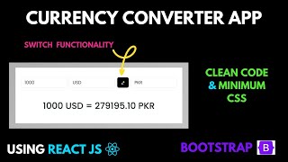 Currency Converter App in React JS | Great Project for Beginners 💯