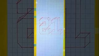 Tuto Dessin 3D : Dessiner le Nombre 21 en Relief ! ✍️ Isometric