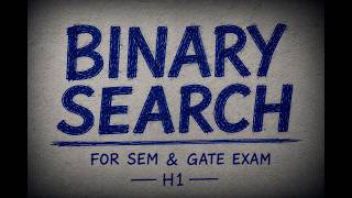 🎯 Binary Search Explained for GATE & Semester Exams
