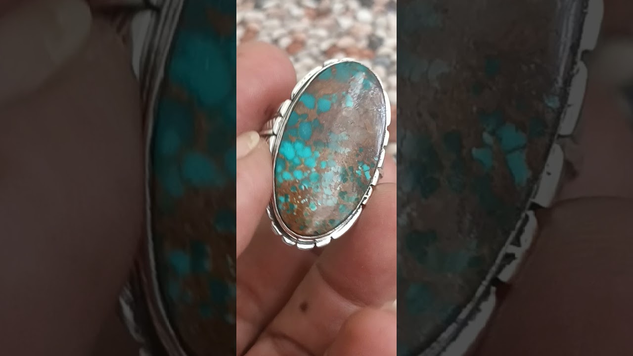 natural persian turquoise sterling silver ring setting. 