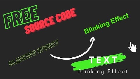 How to make 😊CSS Blinking Text Animation for Beginners using HTML &  CSS | Text Animation CSS