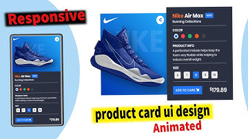 Animated Product Card Using HTML & CSS & Javascript