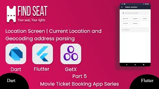 Flutter Tutorial: Movie Booking App | Location Screen | Animation | Flutter | Speed Code | Part 5