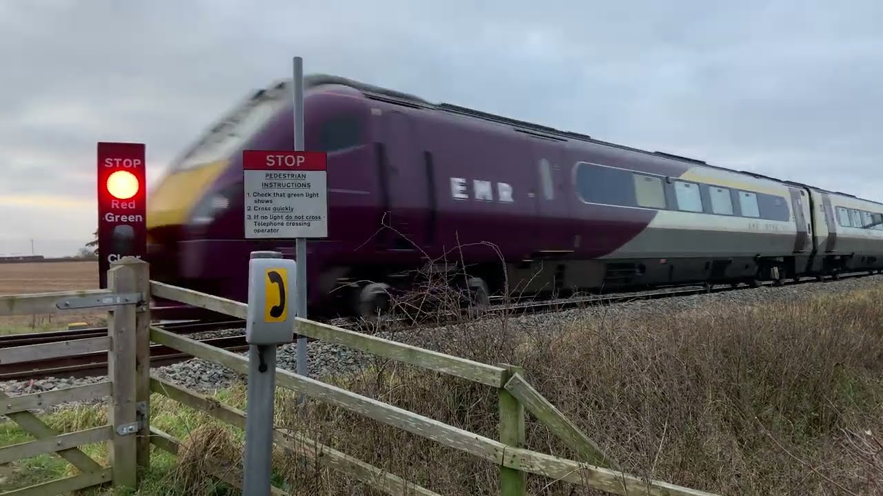 Rearsby, Leicestershire - East Midlands Train passes footpath crossing