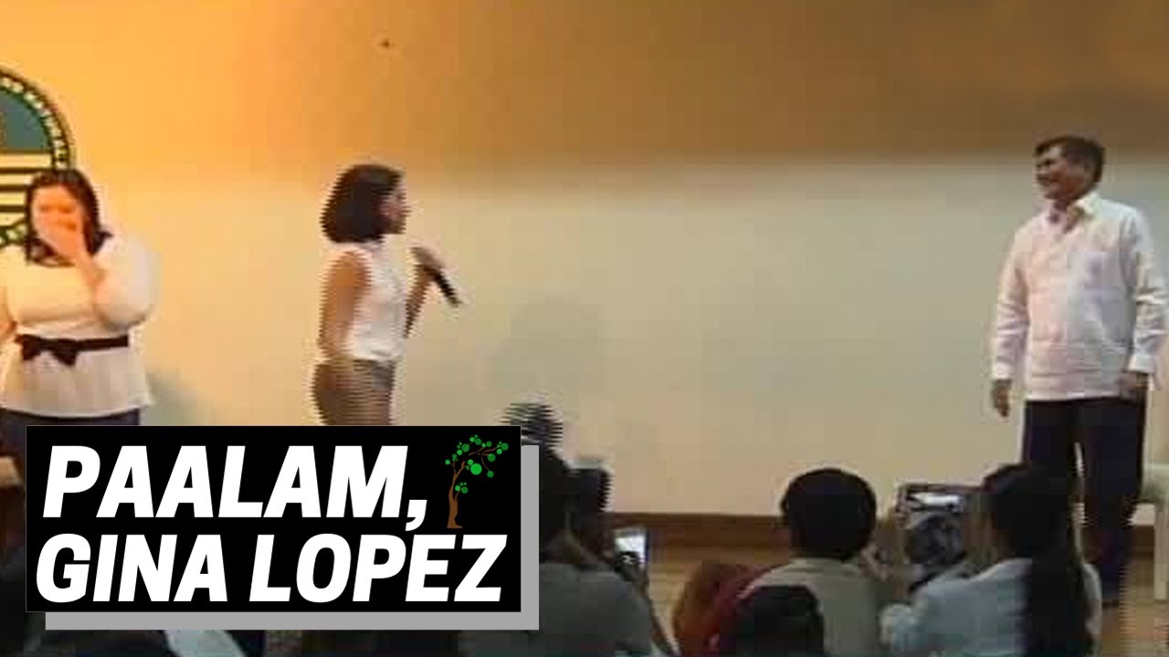Gina Lopez asks successor Roy Cimatu to sing 'Let it Go'