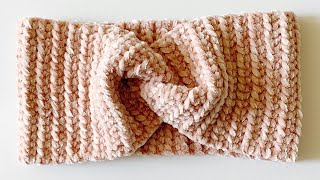 Crochet Velvet Twist Headband