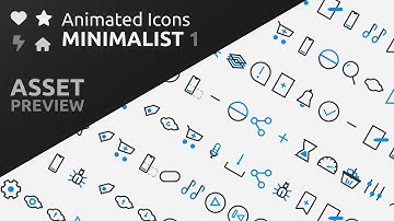 Animated Icons - Minimalist 1 - Asset Preview