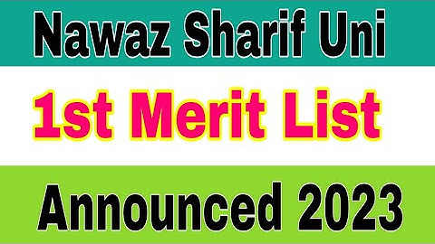 Nawaz Sharif Uni Of Agriculture Multan 1st Merit List Announced 2023 BS Programs|Smart Admissions