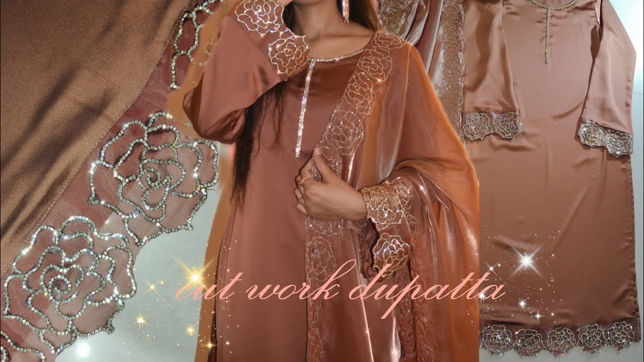 Rose cutwork embroidery 🌹 viral outfit ✨ Hand embroidery/Models inspired dress/ Party wear dress