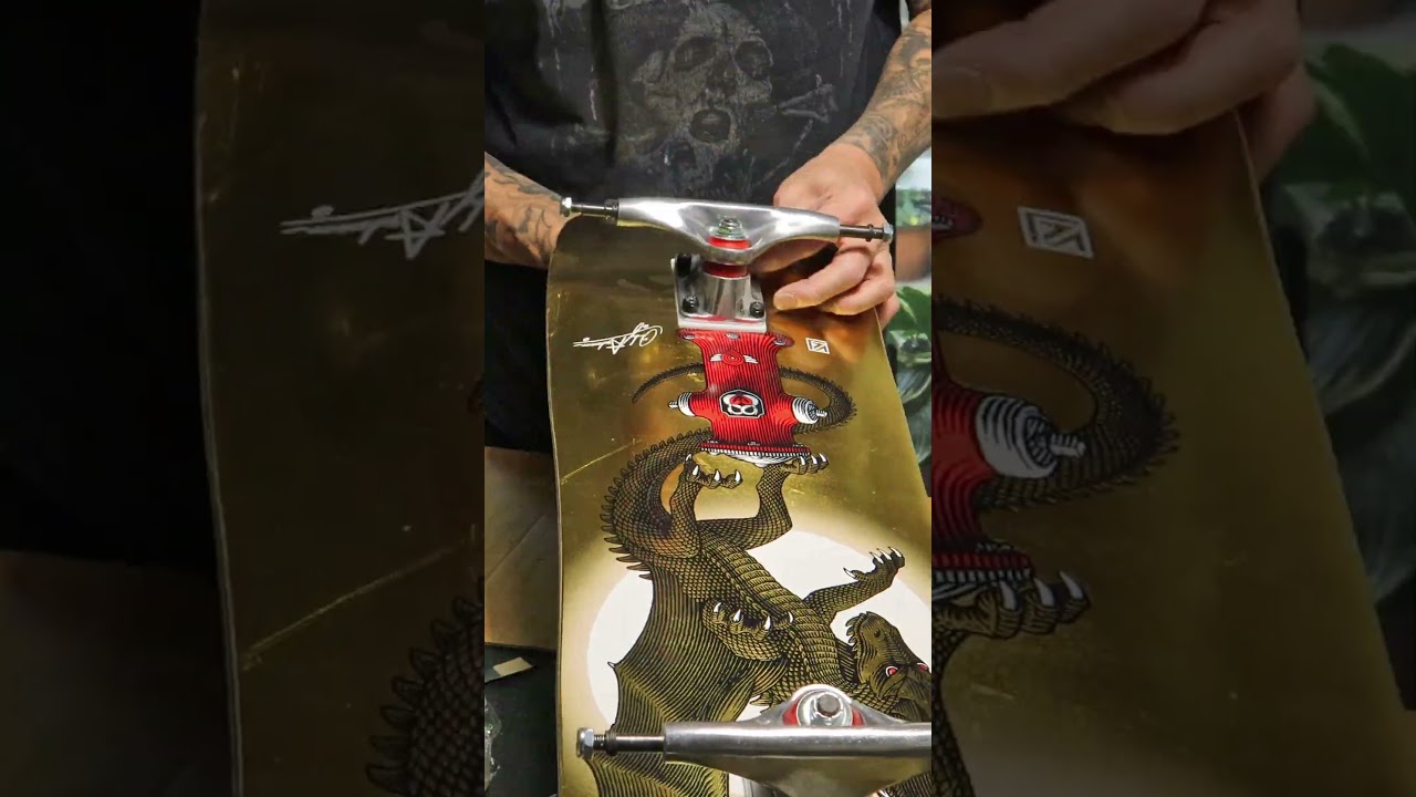 Assembling the Andy Anderson gold hydrant and powerlines griptape