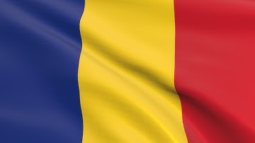 Flag of Romania waving in the wind - Flag animation - Motion background - 4K UHD