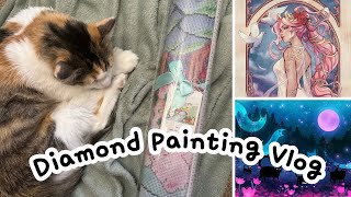 let's do a MASSIVE treasure quest card hunt + a very special painting | diamond painting vlog #138!
