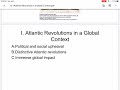 Atlantic Revolutions and Their Global Impact