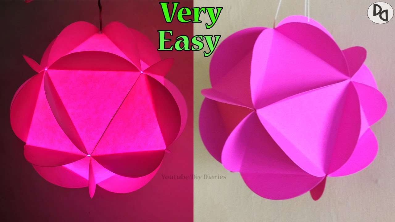 Super Easy Akash Kandil Paper Kandil Making Paper Lantern Diwali