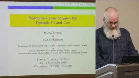 Maple Conference 2019 - Distributive Laws Between the Operads Lie and Com