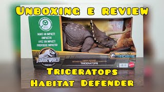 Triceratops Habitat Defender (Mattel) - Unboxing/Review-PT_BR