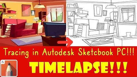 Tracing in Autodesk sketchbook PC || Timelapse video || Creating Vector image ( Part 1 )!!! ✏️✏️✏️