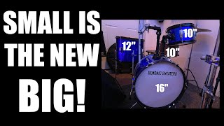 Making a Micro Busking Drum Kit from a Kid's Set - DIY Compact Drum Set 16' Bass Drum With Riser