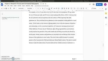 Project #3: Video Reflection