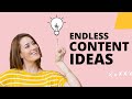 How to Find Endless Content Ideas