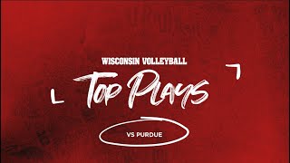 Wisconsin Volleyball || Top Plays vs Purdue