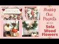 Shabby Chic Crafts | Sola Wood Flowers | Cottage Sign | Hoop Wreath | Decoupage Butterfly | Pumpkins