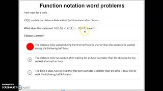 Function notation word problems