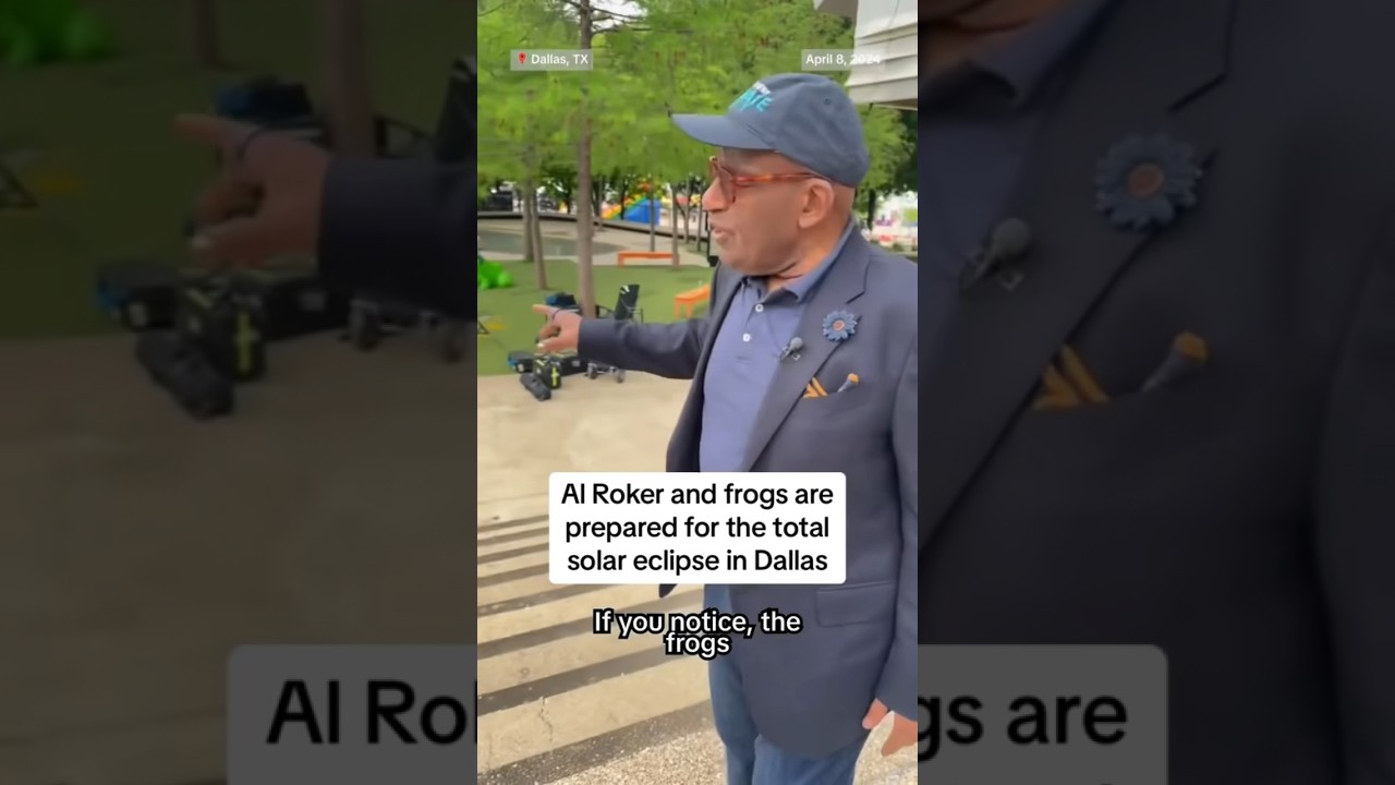 Al Roker and frogs are prepared for the total solar eclipse in Dallas