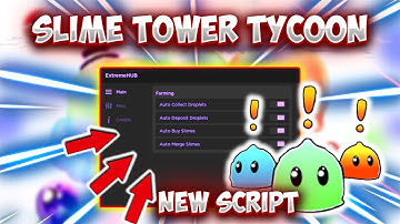 🌈 NEW GUI SLIME TOWER TYCOON SCRIPT ROBLOX 2023 | AUTO COLLECT DROPTELS | AUTO DEPOSIT | AUTO BUY 🌈