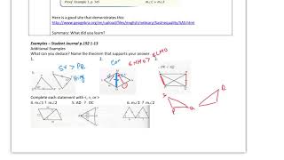 Geometry Hinge Theorem & Converse - SAS & SSS Inequality in Triangles