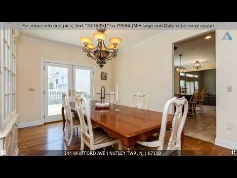 144 Whitford Ave, Nutley Twp., NJ home video tour