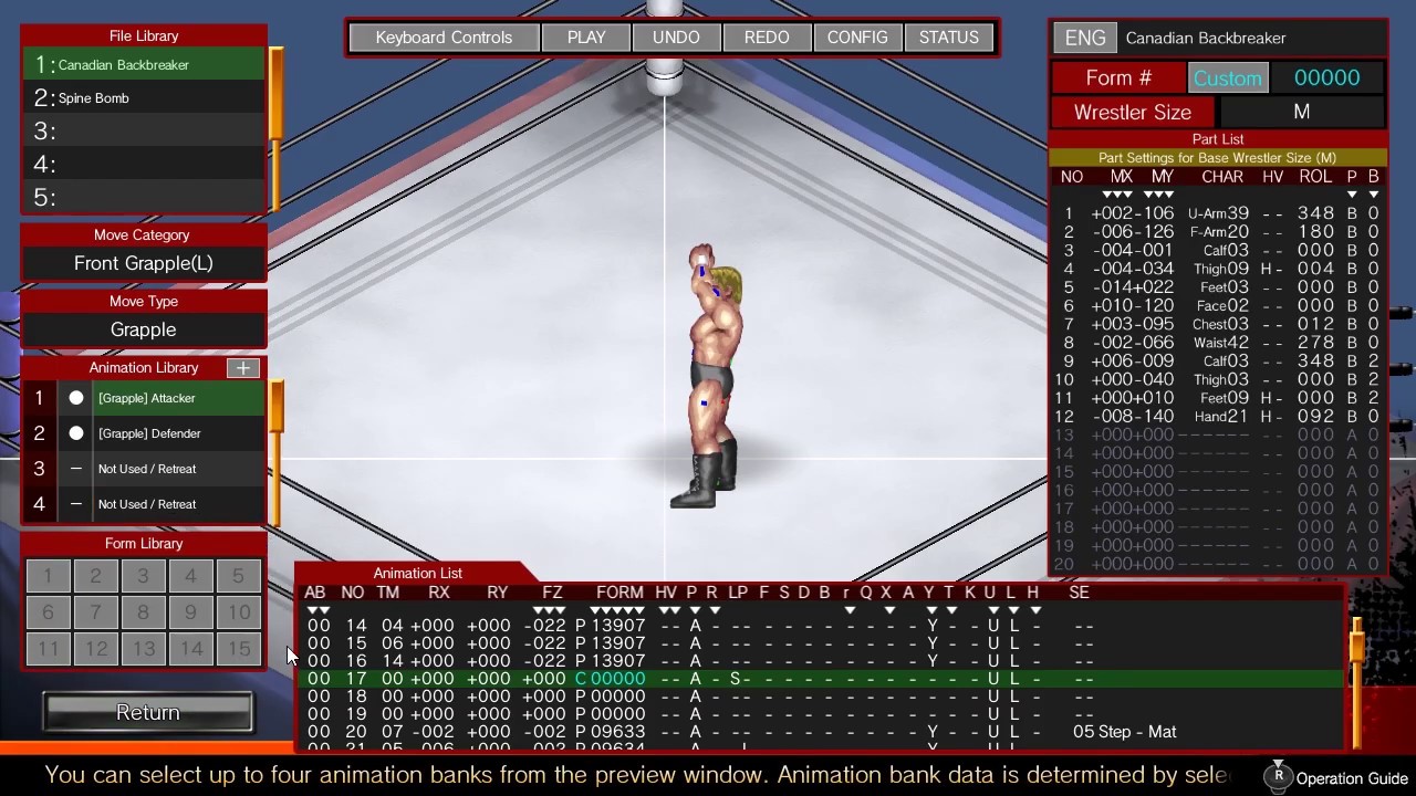 Fire Pro Wrestling World: Move Craft DLC Tutorial Part 3: Form Data - Overview