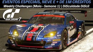 Gran Turismo 7 - Weekly Challenges (Maio - Semana 1) | Eventos Especiais, Neve e + de 1M de Créditos