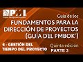 Guía PMBOK | 5ta Edición | CAPITULO 6 | GESTIÓN DEL TIEMPO DEL PROYECTO | PARTE 3
