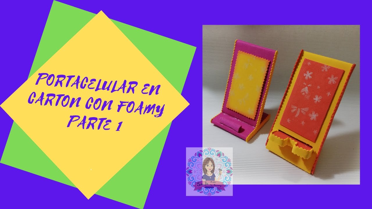 Diy...Portacelular Sencillo en Cartón con Goma Eva o Foamy