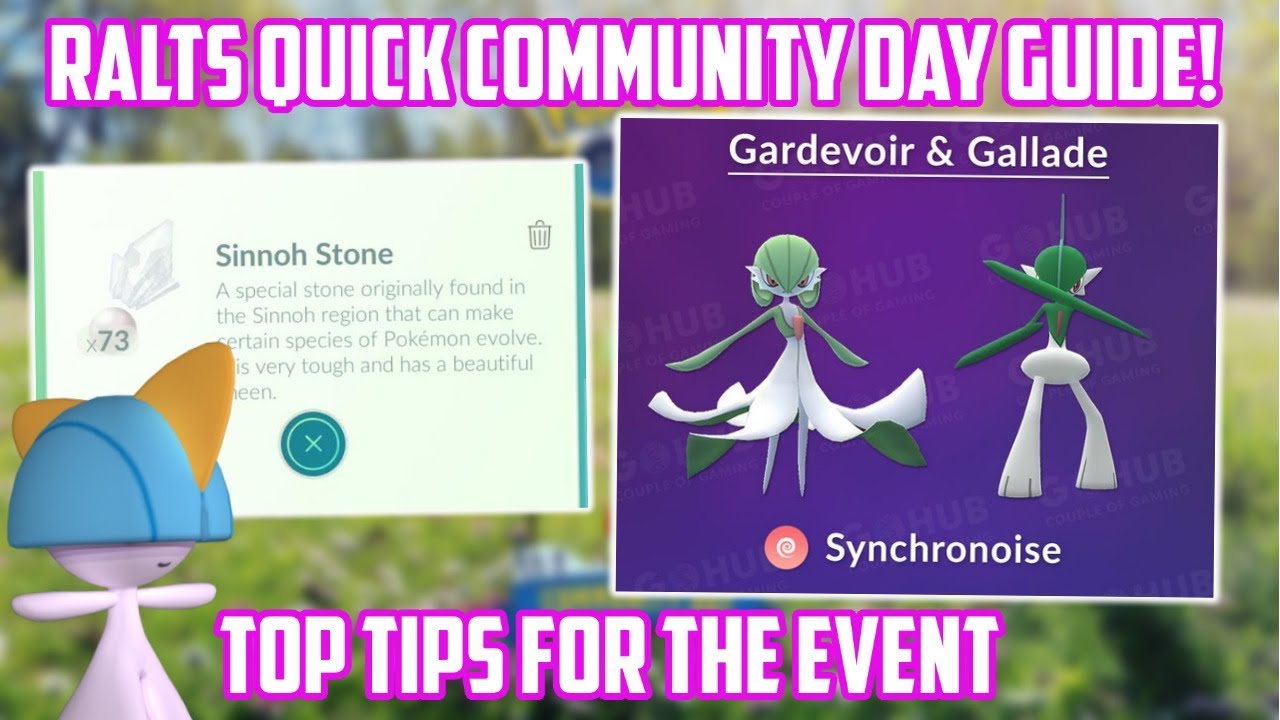 TOP 5 TIPS to MAX SHINY RALTS COMMUNITY DAY - SYNCHRONOISE + SHINY GARDEVOIR  & GALLADE