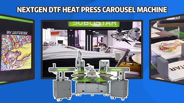Nextgen DTF Heat Press Carousel Machine | X-PRESS V5.0 – AI-Powered, Fully Automated DTF Workflow