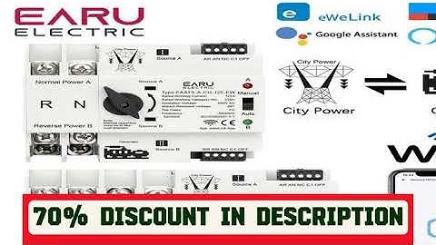 A must-have product! eWeLink WiFi Smart Remote Control 2P 4P 125A AC 230V ATS Dual Power Automatic