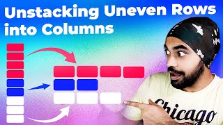 unstack a million uneven rows to columns in power query