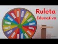 COMO HACER UNA RULETA DE CARTÓN EDUCATIVA