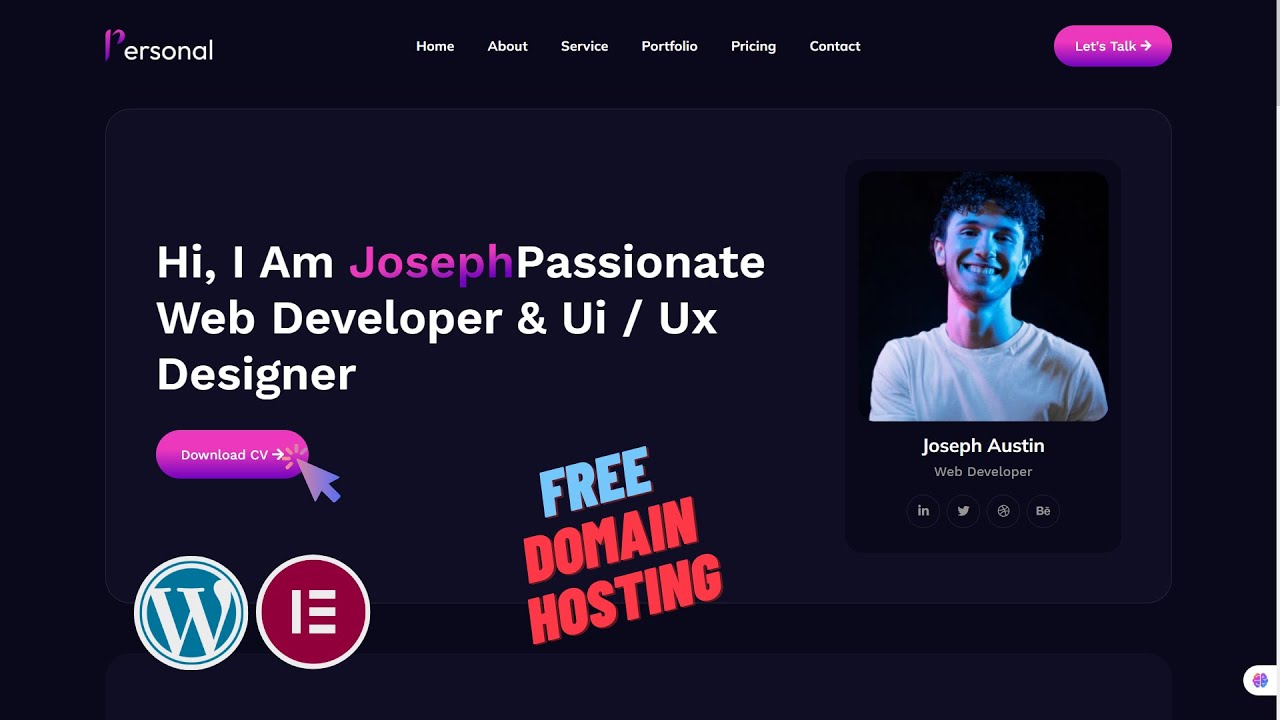 How to Make a FREE Portfolio Wordpress Website with Elementor | FREE ...