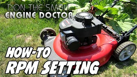 HOW-TO Adjust The RPM On A Lawnmower - Powermore engine